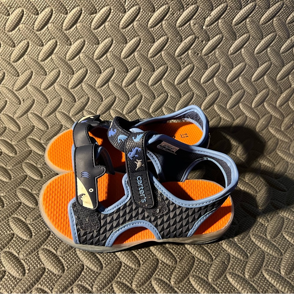 Carters shark sandals size 11